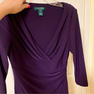 Ralph Lauren deep purple occasion dress
